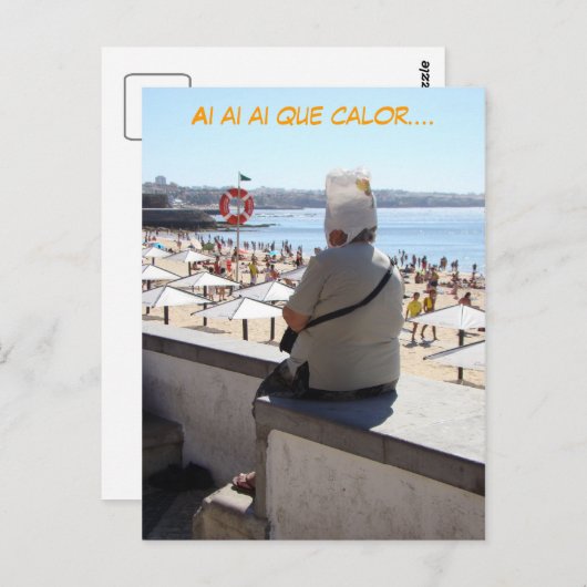 Ai ai ai Que Calor (spanisch, espanol) lustig Postkarte (Vorne/Hinten)