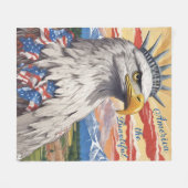AI America the Beautiful Blanket Fleecedecke (Vorderseite (Horizontal))