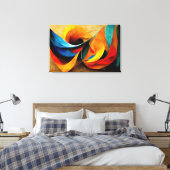 AI ART - Abstrakte künstliche Intelligenz - Falten Leinwanddruck (Insitu (Schlafzimmer))