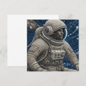 Ai Art Astronaut im Weltraum (Vorne/Hinten)