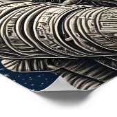 Ai Art Astronaut im Weltraum Poster (Ecke)