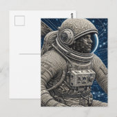 Ai Art Astronaut im Weltraum Postkarte (Vorne/Hinten)