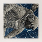 Ai Art Astronaut im Weltraum Puzzle (Horizontal)