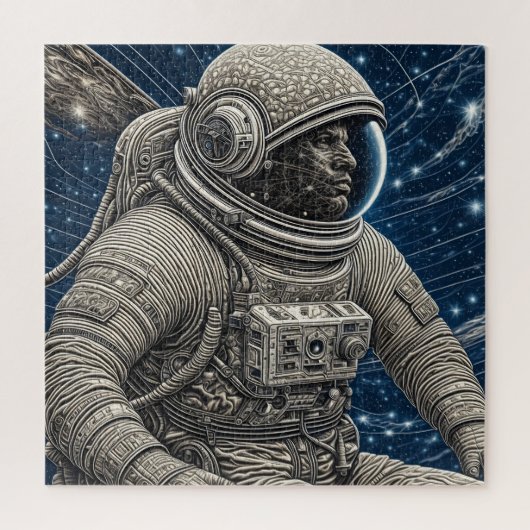 Ai Art Astronaut im Weltraum Puzzle (Vertikal)