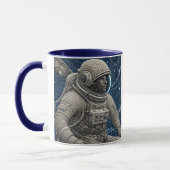 Ai Art Astronaut im Weltraum Tasse (Links)