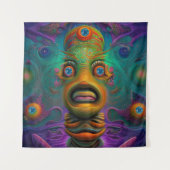 AI Art Bitcoin Crypto NFT Art Wandteppich (Vorderseite)