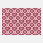 AI Art Burgundy Hearts Pink Wrapping Paper Geschenkpapier Set (Vorderseite 3)