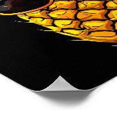 AI Art - Coole Ananas mit Sonnenbrille - Poster (Ecke)