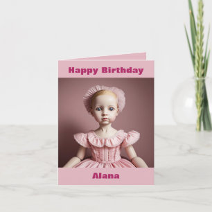 AI Art Doll Happy Birthday Card Karte