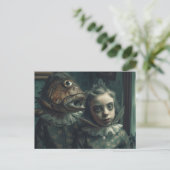 AI Art Fish Children Horror Movie Scene Postkarte (Stehend Vorderseite)