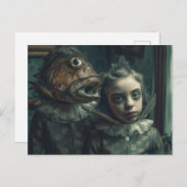 AI Art Fish Children Horror Movie Scene Postkarte (Vorne/Hinten)