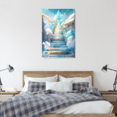 AI Art Gallery™ - Treppe zum Himmel: Leinwand des  (Insitu (Schlafzimmer))