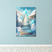 AI Art Gallery™ - Treppe zum Himmel: Leinwand des  (Insitu (Holzboden))