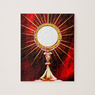 AI Art gesegnet Sacrament Host in einem Monstranz  Puzzle