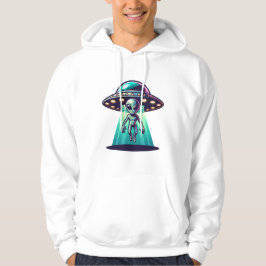Ai Art mit UFO Eine Alien Hoodie