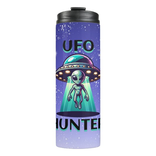 Ai Art mit UFO Eine Alien | UFO Hunter Thermosbecher (Vorderseite)