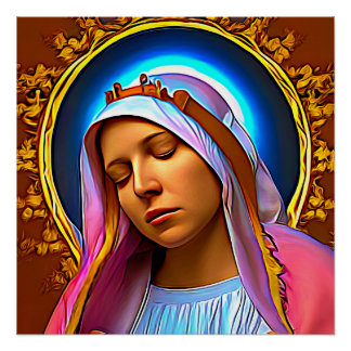 AI Art of the Seglied Jungfrau Mary Poster