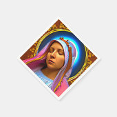 AI Art of the Seglied Jungfrau Mary Serviette (Ecke)