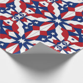AI Art Patriotic American Design White Stars Geschenkpapier (Ecke)