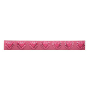 AI Art Pink Hearts Satin Ribbon Satinband