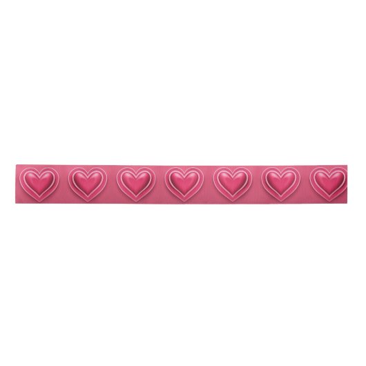 AI Art Pink Hearts Satin Ribbon Satinband (Vorderseite)