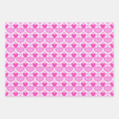 AI Art Pink Hearts White Wrapping Paper Geschenkpapier Set (Vorderseite 2)