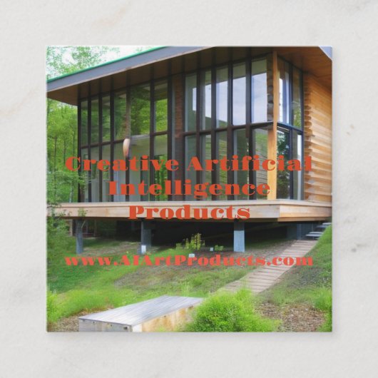 AI Art Products Square Business Card Quadratische Visitenkarte (Vorderseite)