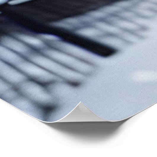 AI Art Rabbit Explorer mit seinem Sohn in einer Sc Poster (Ecke)