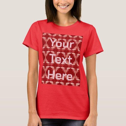 AI Art Red Custom Text Women's T - Shirt (Vorderseite)