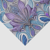 AI Art Silver Blue Lavender Türkis Seidenpapier (Detail)