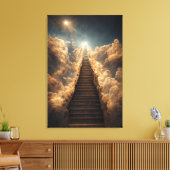 AI Art - Treppe zum Himmel: Durch den Sturm Leinwanddruck (Insitu (Wohnzimmer))