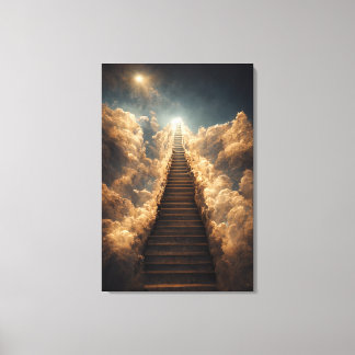 AI Art - Treppe zum Himmel: Durch den Sturm Leinwanddruck