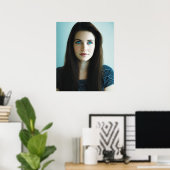 AI Art Woman's Portrait Poster (Heimbüro)