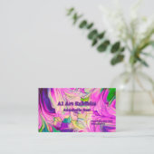 AI Art zeigt Visitenkarten auf zwei Seiten Visitenkarte (Stehend Vorderseite)