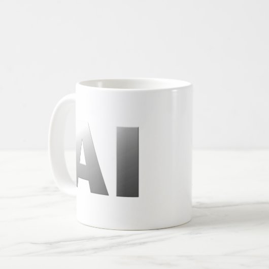 AI artificial intelligence Kaffeetasse (Vorderseite Links)