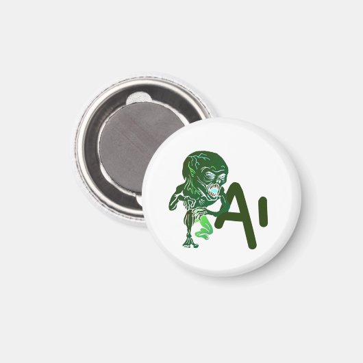 AI Artificial Intelligence sein Hier-Technik-Vorsi Magnet (Vorderseite/Rückseite)