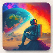Ai Astronaut Getränkeuntersetzer (Vorderseite)