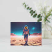 AI Astronauten Postkarte (Stehend Vorderseite)