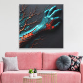 AI außerhalb der Grenzen Leinwanddruck (Insitu (Wohnzimmer))