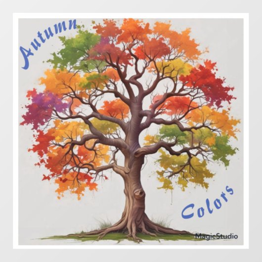 AI Autumn Colors Window Cloning Decal Fensteraufkleber (Blatt)