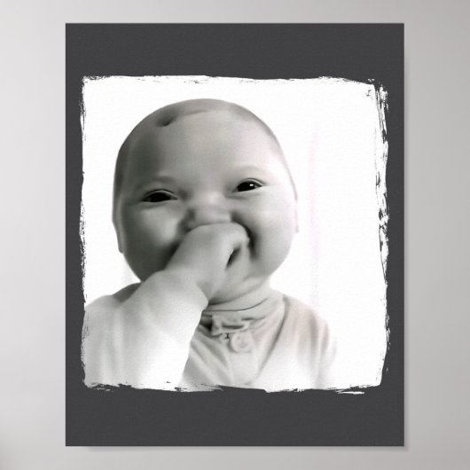 Ai Baby Giggling Holding Back Laugh Funny Viral Ge Poster (Vorne)