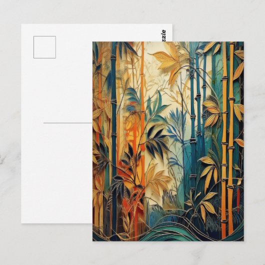 AI Bamboo Postkarte (Vorne/Hinten)