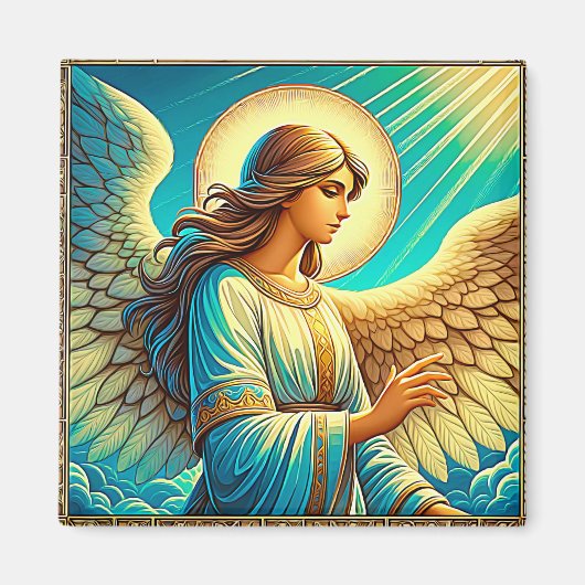 AI Beautiful Angel Expressionist Effect Magnet (Vorne)