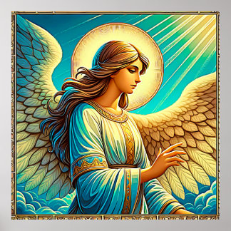 AI Beautiful Angel Expressionist Effect Poster