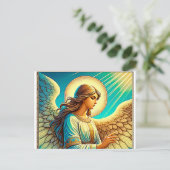 AI Beautiful Angel Expressionist Effect Postkarte (Stehend Vorderseite)