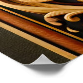 AI Beautiful Woodworked Angel Poster (Ecke)