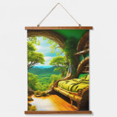 Ai Bedroom Wandteppich Mit Holzrahmen (Vorderseite)