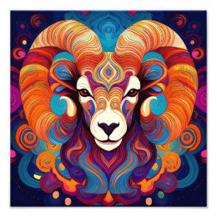 AI Big Horn Sheep Fotodruck