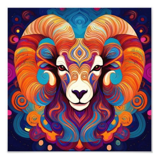 AI Big Horn Sheep Fotodruck (Vorne)
