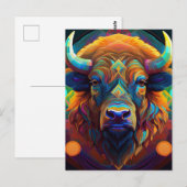 AI Bison Postkarte (Vorne/Hinten)